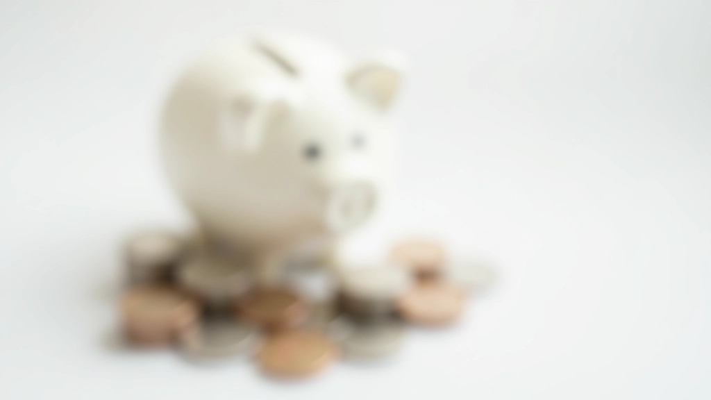 Piggy bank with stacks of coins representing savings