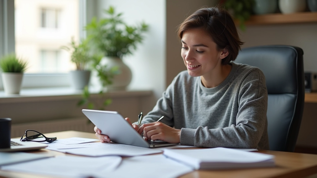Person reviewing spending tracker on mobile device