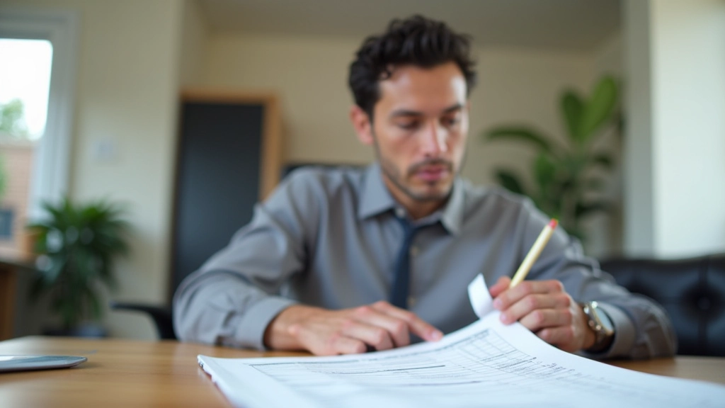 Individual reviewing personal budget plan and financial goals